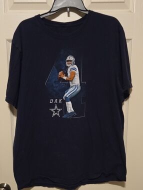 NFL Dallas Cowboys Navy Logo Interior Print Tee Shirt